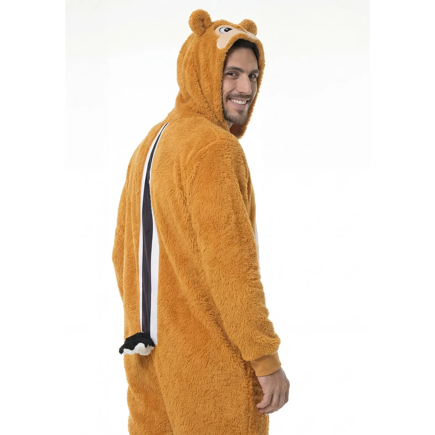 Pijama Kayser Unisex Enterizo Coral Fleece color amarillo | Platanitos