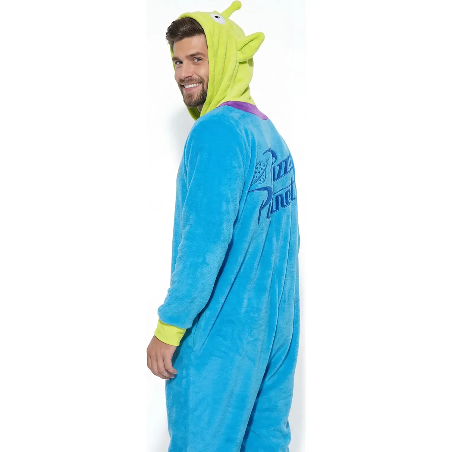 Pijama Kayser Unisex Enterizo Coral Fleece color azul | Platanitos