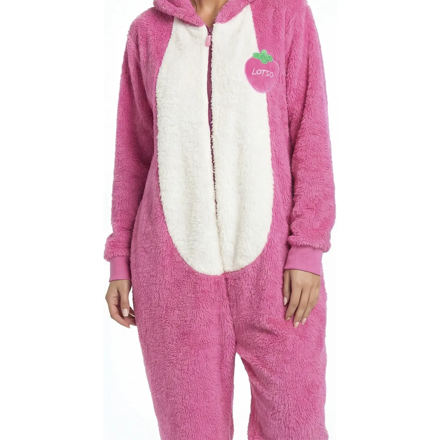 Pijama Kayser Unisex Enterizo Coral Fleece color fucsia | Platanitos