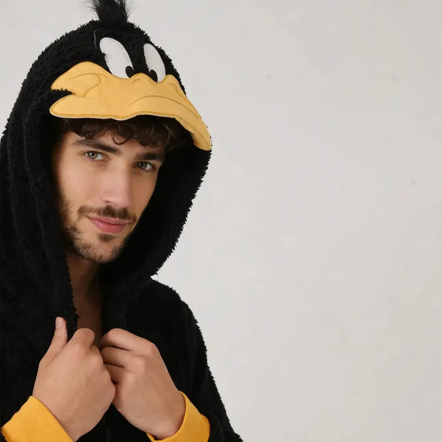 Pijama Kayser Unisex Enterizo Coral Fleece color negro | Platanitos