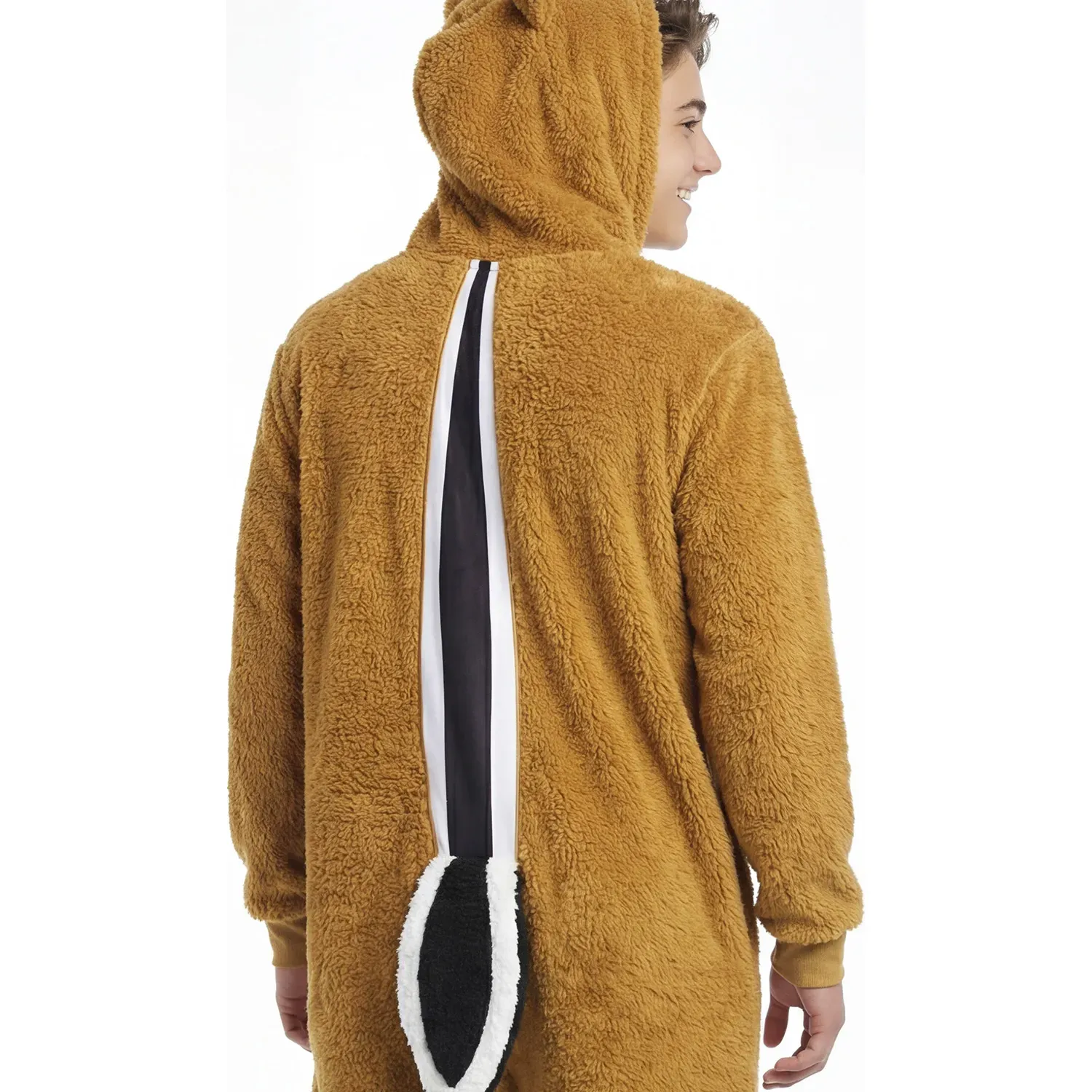 Pijama Kayser Unisex Jovencitos Enterizo Coral Fleece color amarillo | Platanitos