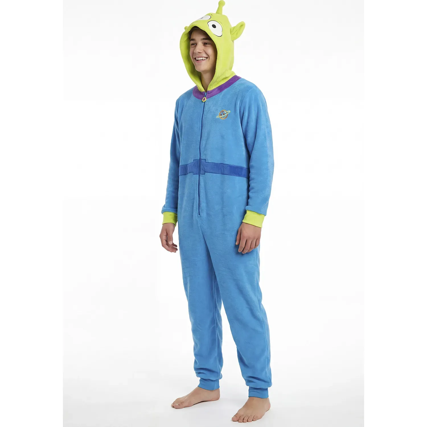 Pijama Kayser Unisex Jovencitos Enterizo Coral Fleece color azul | Platanitos