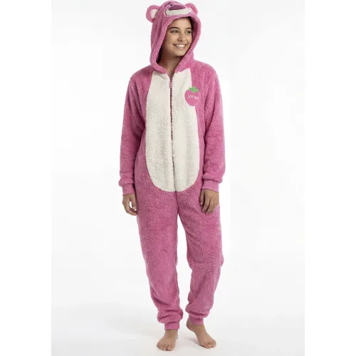 Pijama Kayser Unisex Jovencitos Enterizo Coral Fleece color morado | Platanitos