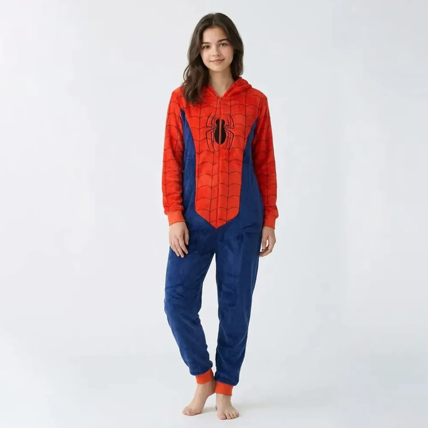 MARVEL Pijama Marvel Unisex Jovencitos Enterizo Coral Fleece color rojo | Platanitos