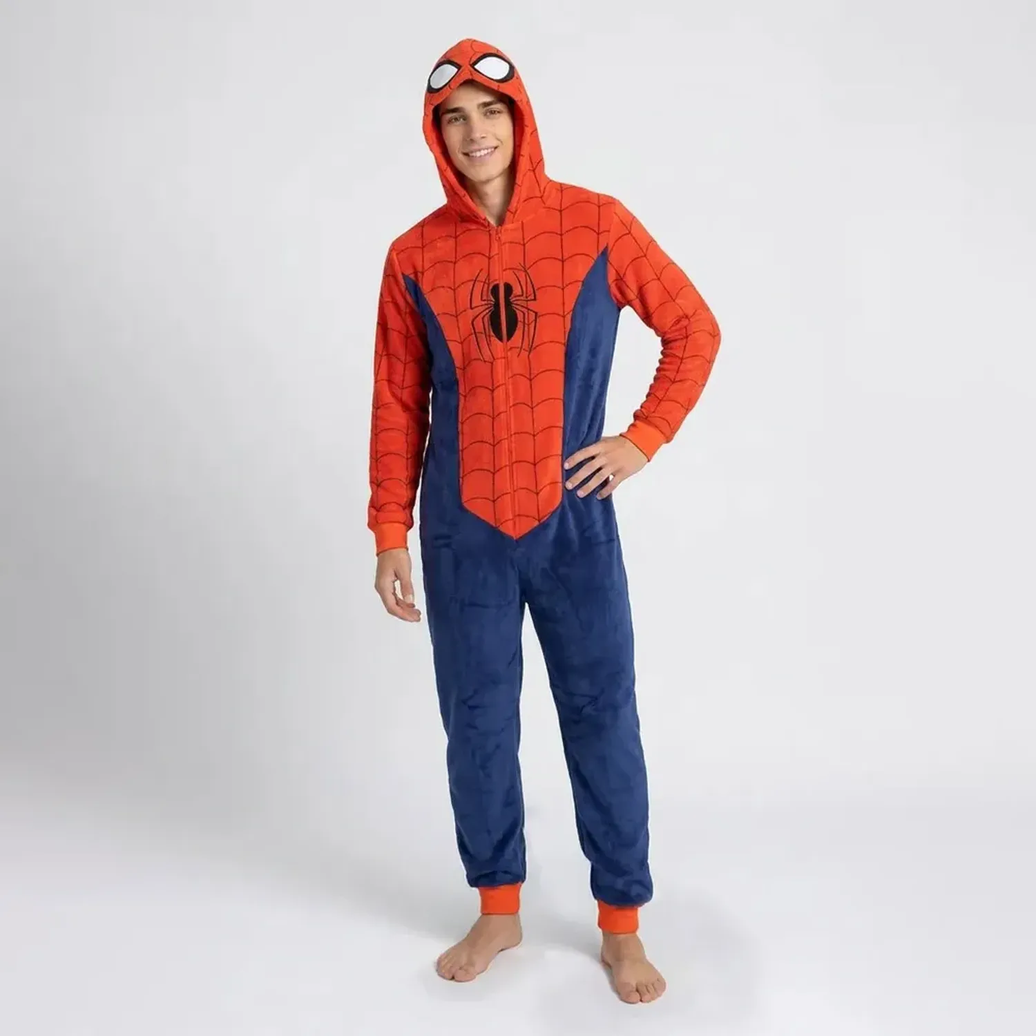 MARVEL Pijama Marvel Unisex Jovencitos Enterizo Coral Fleece color rojo | Platanitos