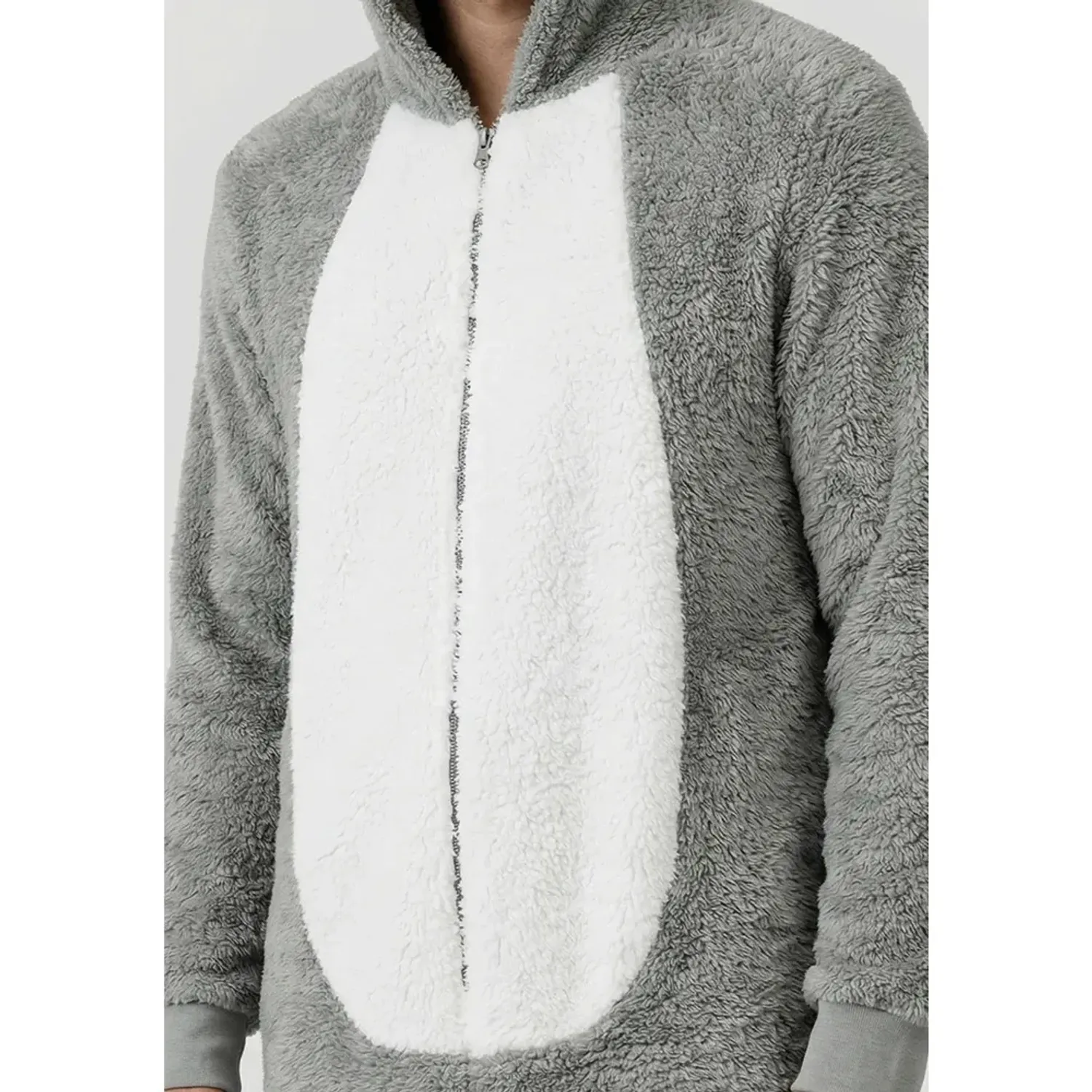 Pijama Kayser Unisex Jovencitos Enterizo Coral Fleece color gris | Platanitos