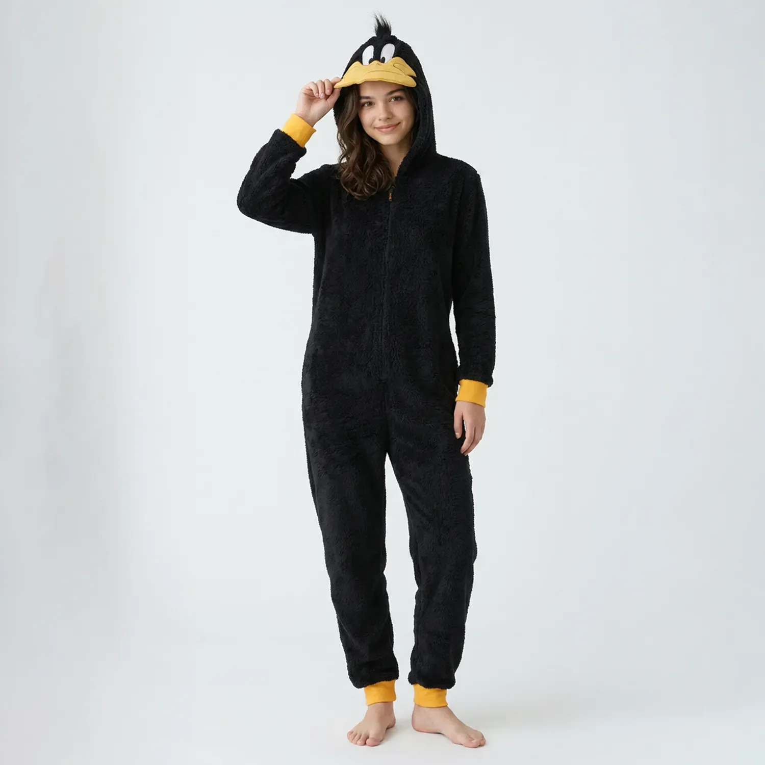 Kayser Pijama Kayser Unisex Jovencitos Enterizo Coral Fleece color negro | Platanitos