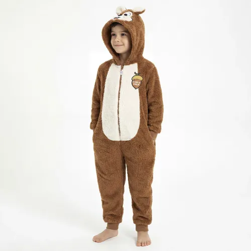 Pijama Kayser Unisex Niño Enterizo Coral Fleece | Platanitos