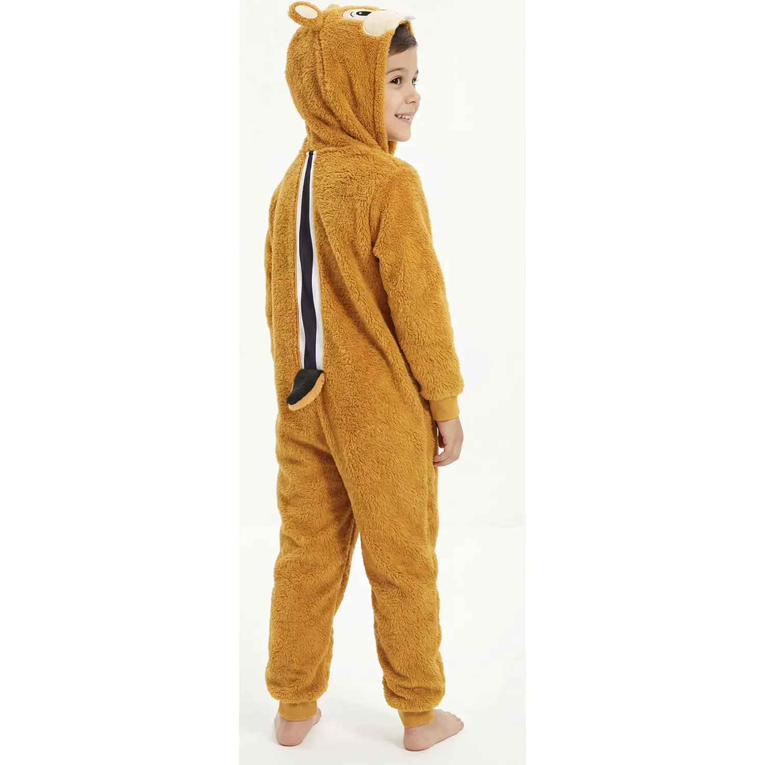 Pijama Kayser Unisex Niño Enterizo Coral Fleece color amarillo | Platanitos