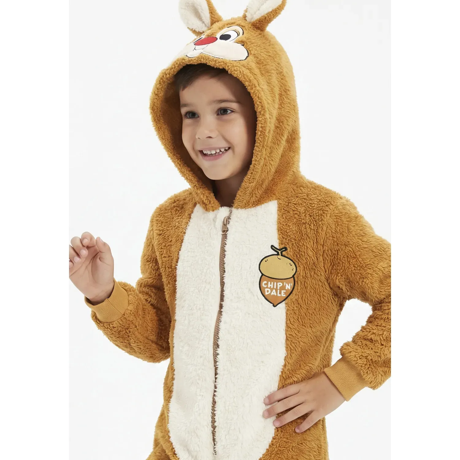 Pijama Kayser Unisex Niño Enterizo Coral Fleece color amarillo | Platanitos