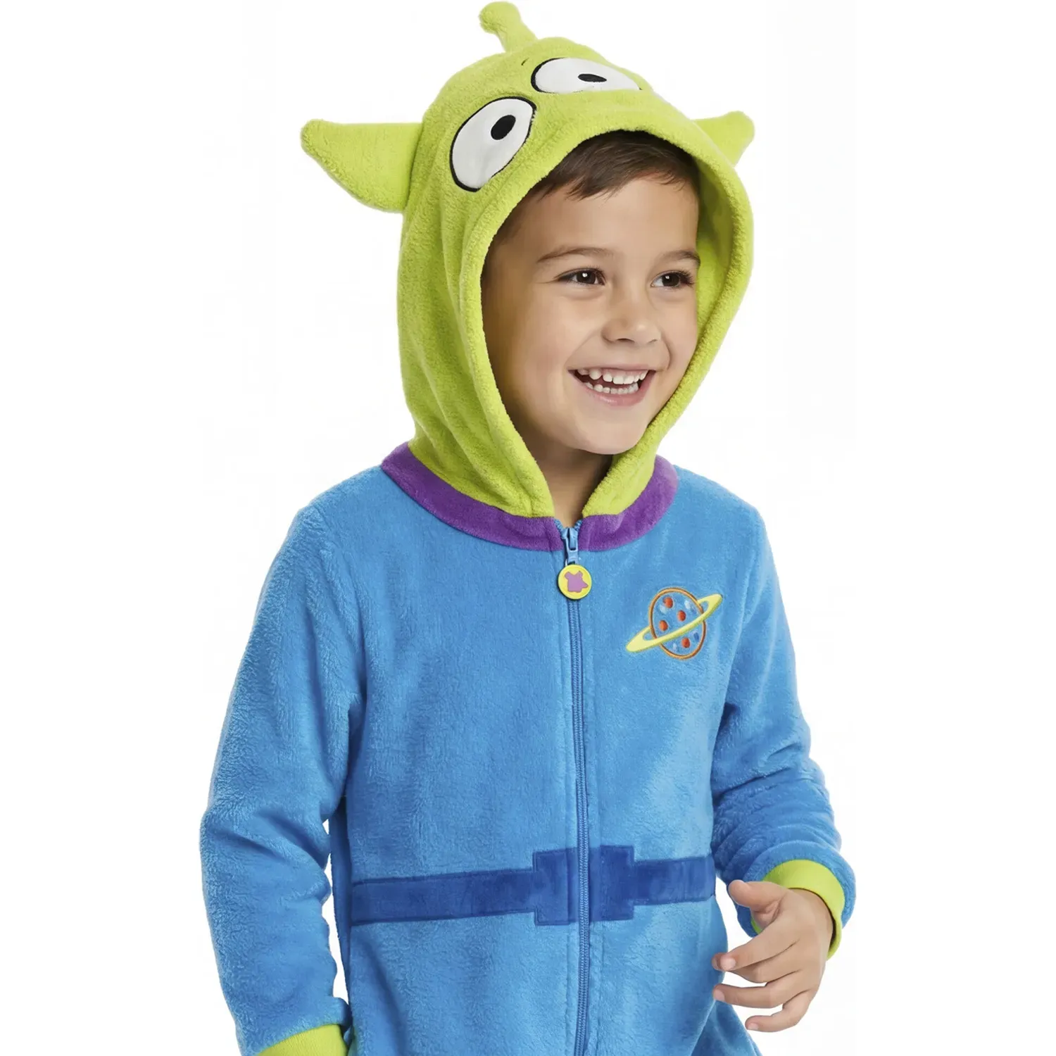 Pijama Kayser Unisex Niño Enterizo Coral Fleece color azul | Platanitos