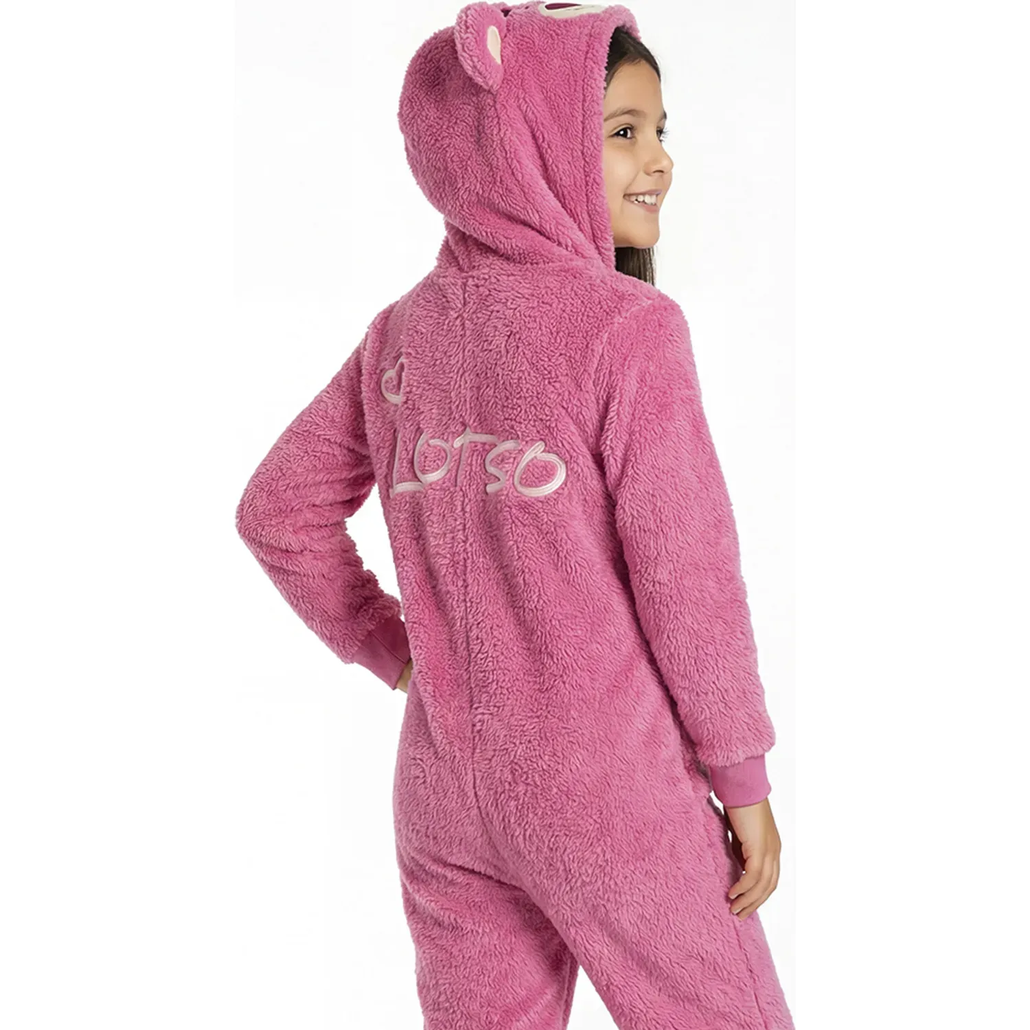 Pijama Kayser Unisex Niño Enterizo Coral Fleece color fucsia | Platanitos