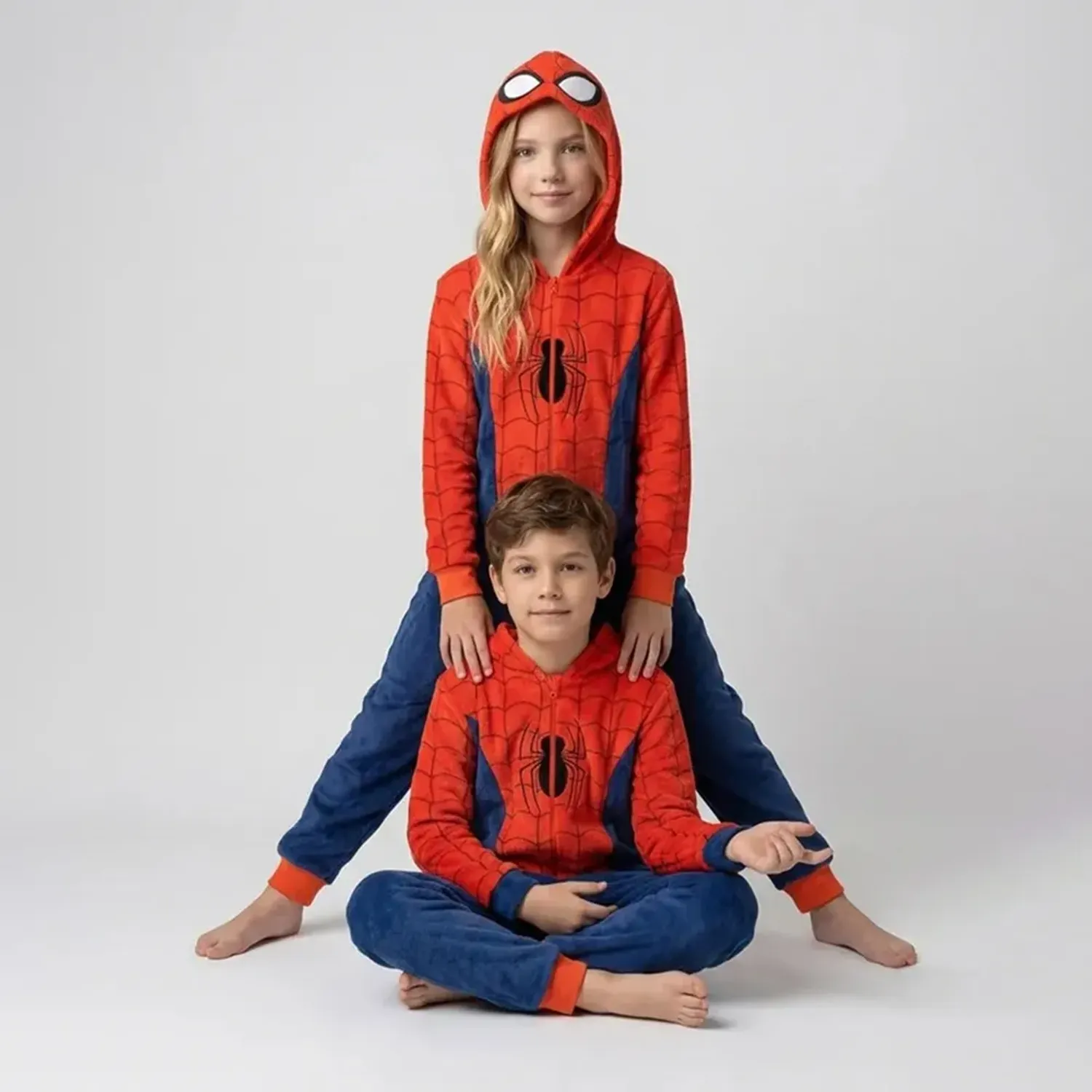 Pijama Kayser Unisex Niño Enterizo Coral Fleece color rojo | Platanitos