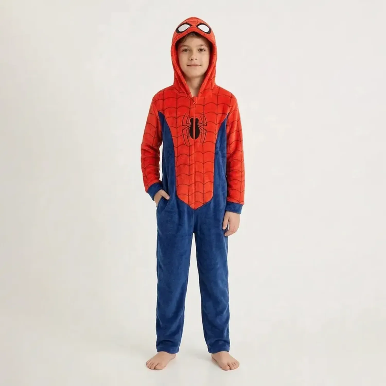 Pijama Kayser Unisex Niño Enterizo Coral Fleece color rojo | Platanitos