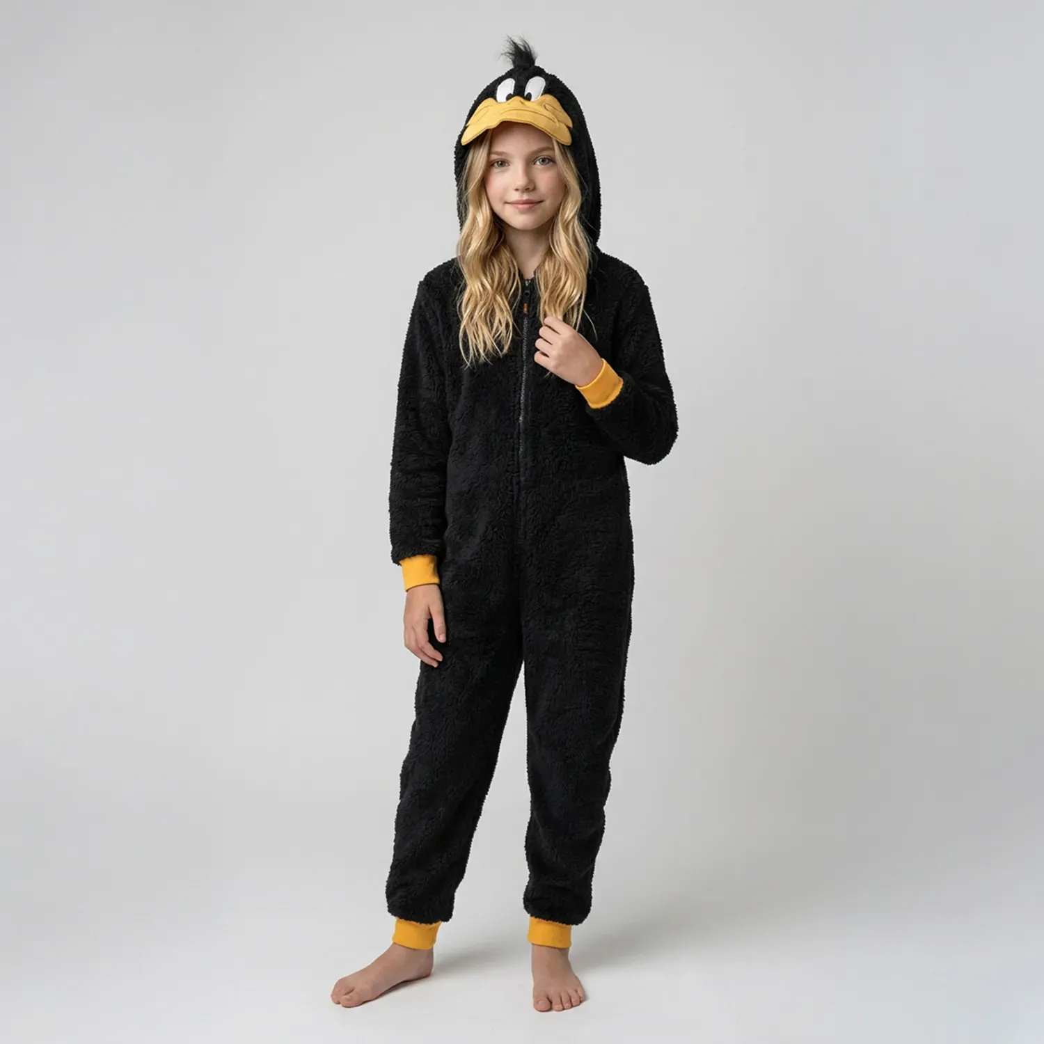 Kayser Pijama Kayser Unisex Niño Enterizo Coral Fleece color negro | Platanitos