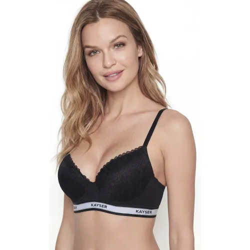 Sosten Kayser Mujer Soft Algodon color negro | Platanitos