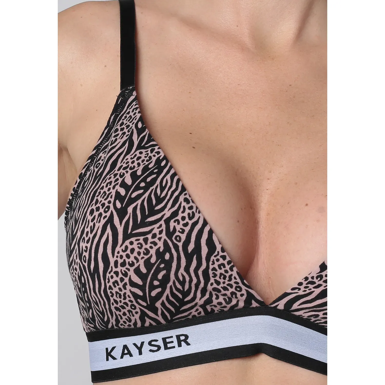 Sosten Kayser Mujer Soft Algodon color negro | Platanitos