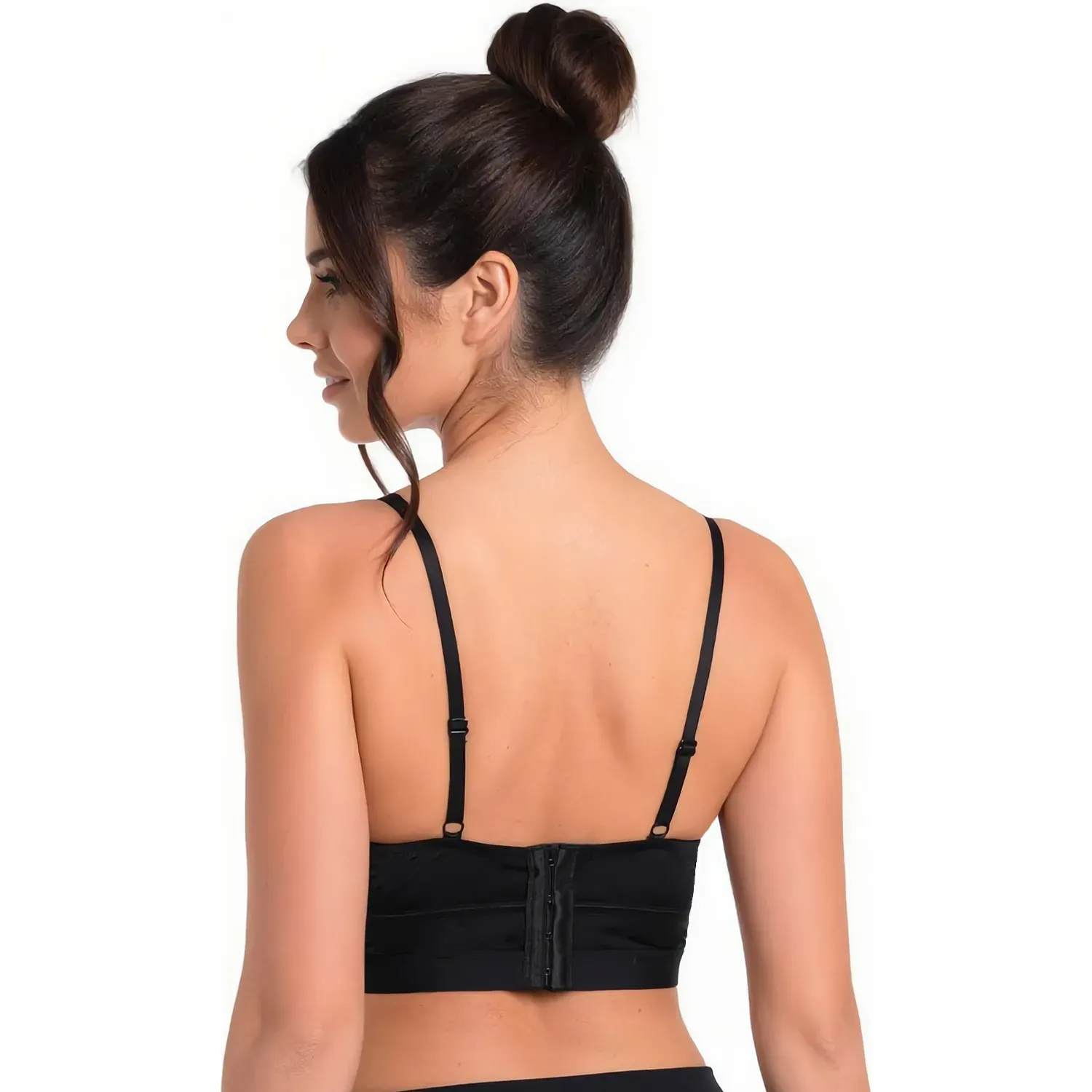 Sosten Kayser Mujer Soft Microfibra color negro | Platanitos