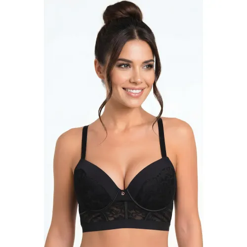 Sosten Kayser Mujer Soft Microfibra color negro | Platanitos