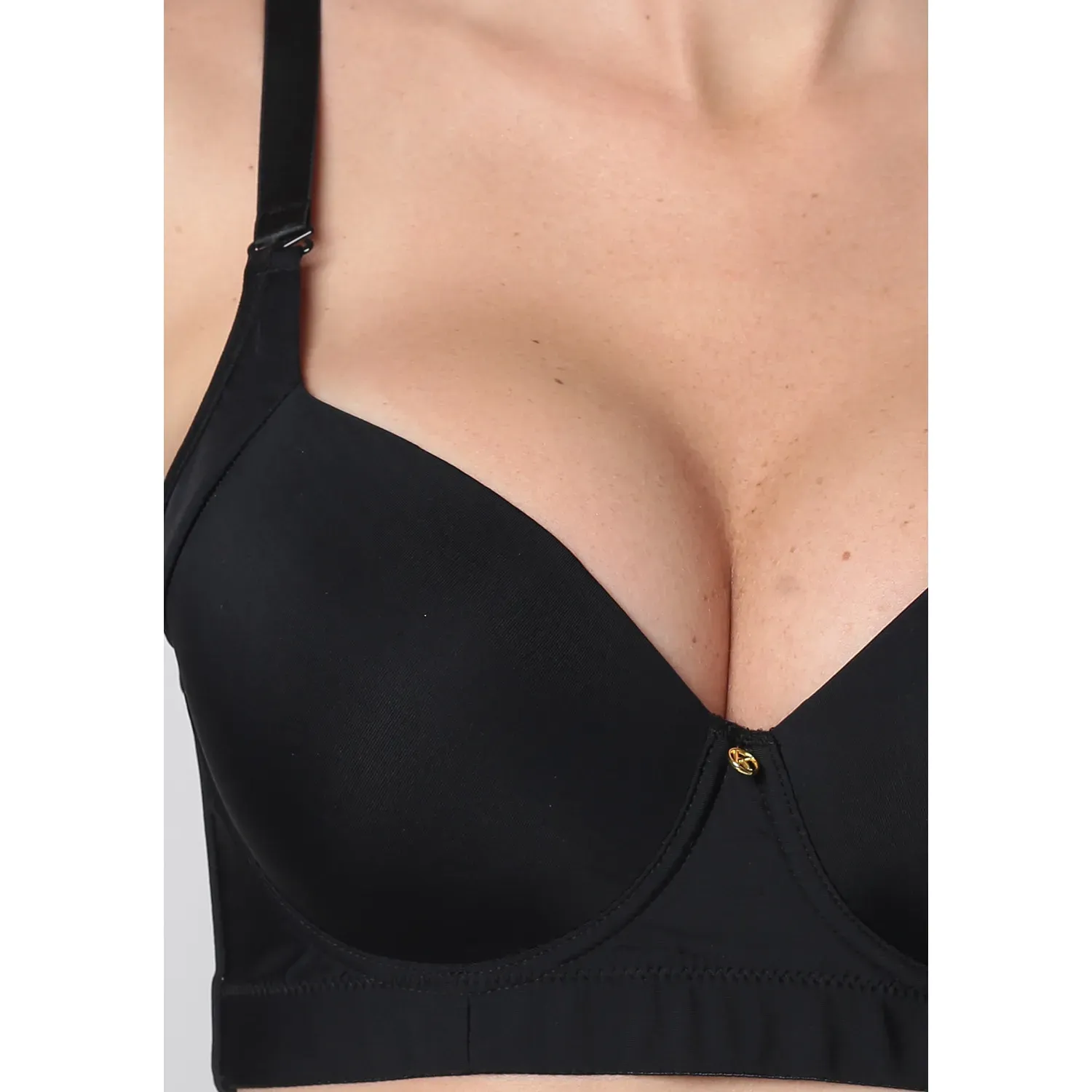 Sosten Kayser Mujer Soft Microfibra color negro | Platanitos