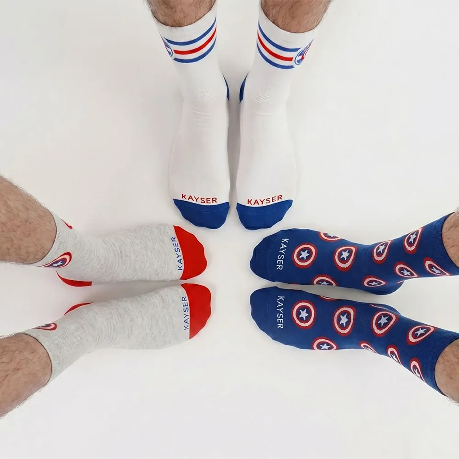 Tripack Kayser Medias Jovencito Coral Fleece color azul | Platanitos