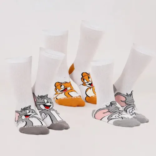 Tripack Kayser Medias Unisex Algodon color blanco | Platanitos
