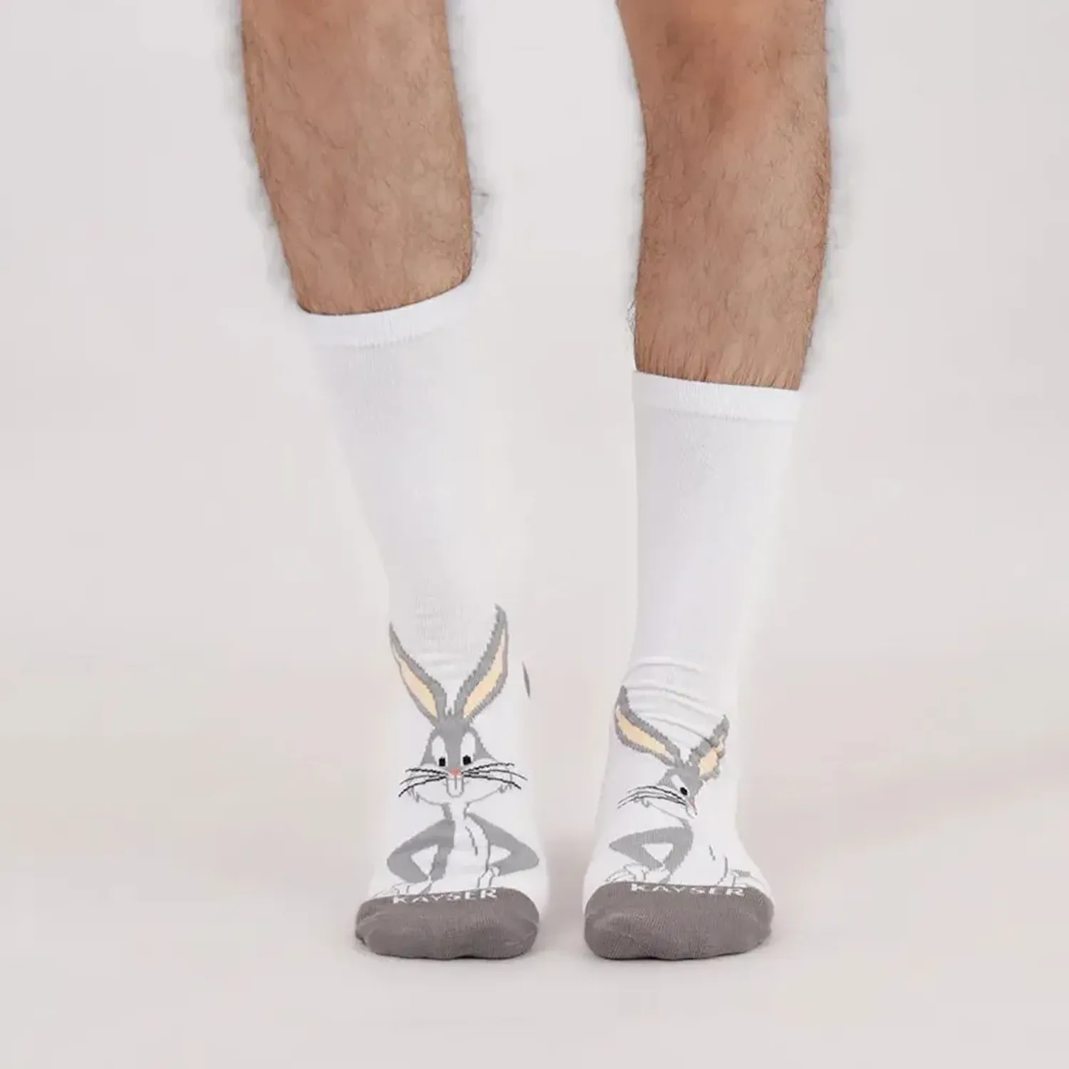 Tripack Kayser Medias Unisex Algodon color blanco | Platanitos