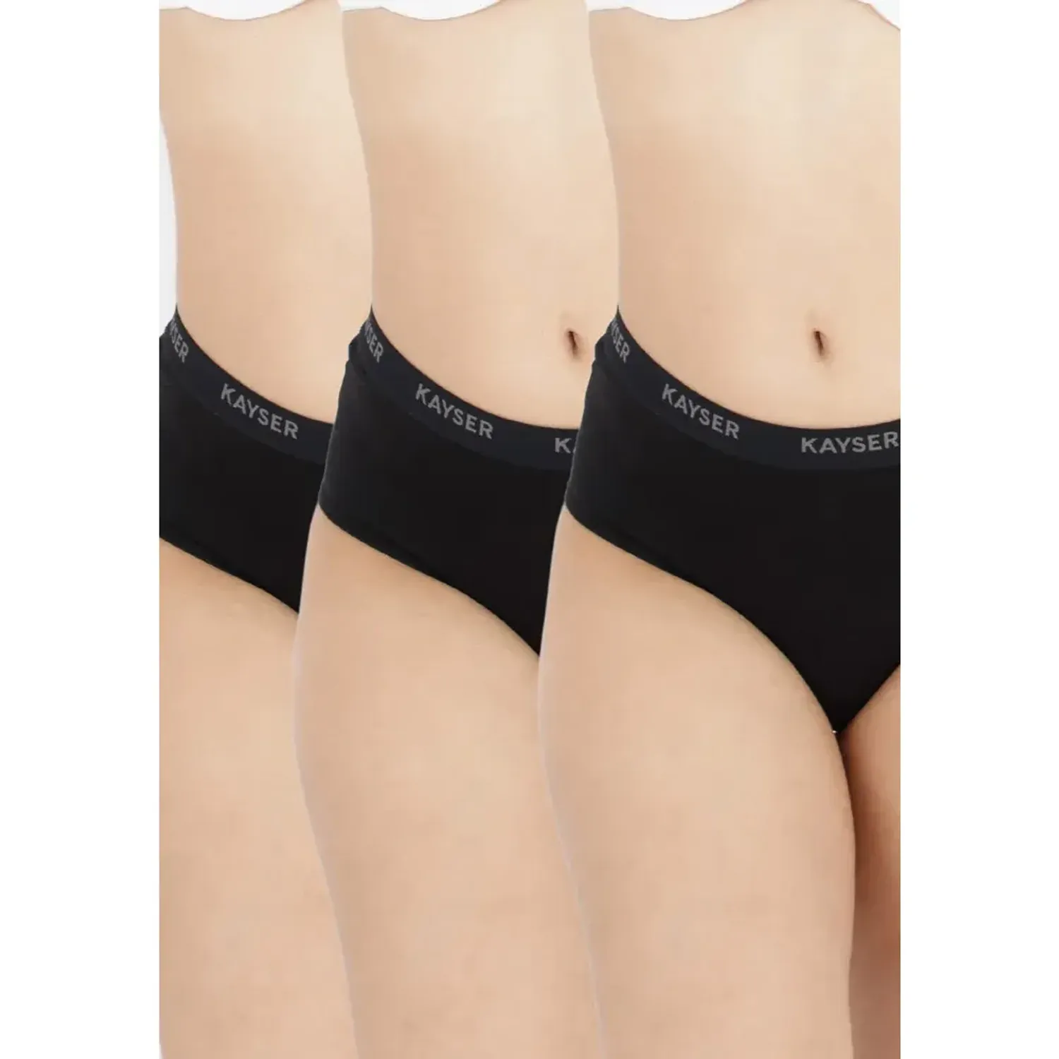 Tripack Kayser Calzones Pantaleta Mujer color negro | Platanitos