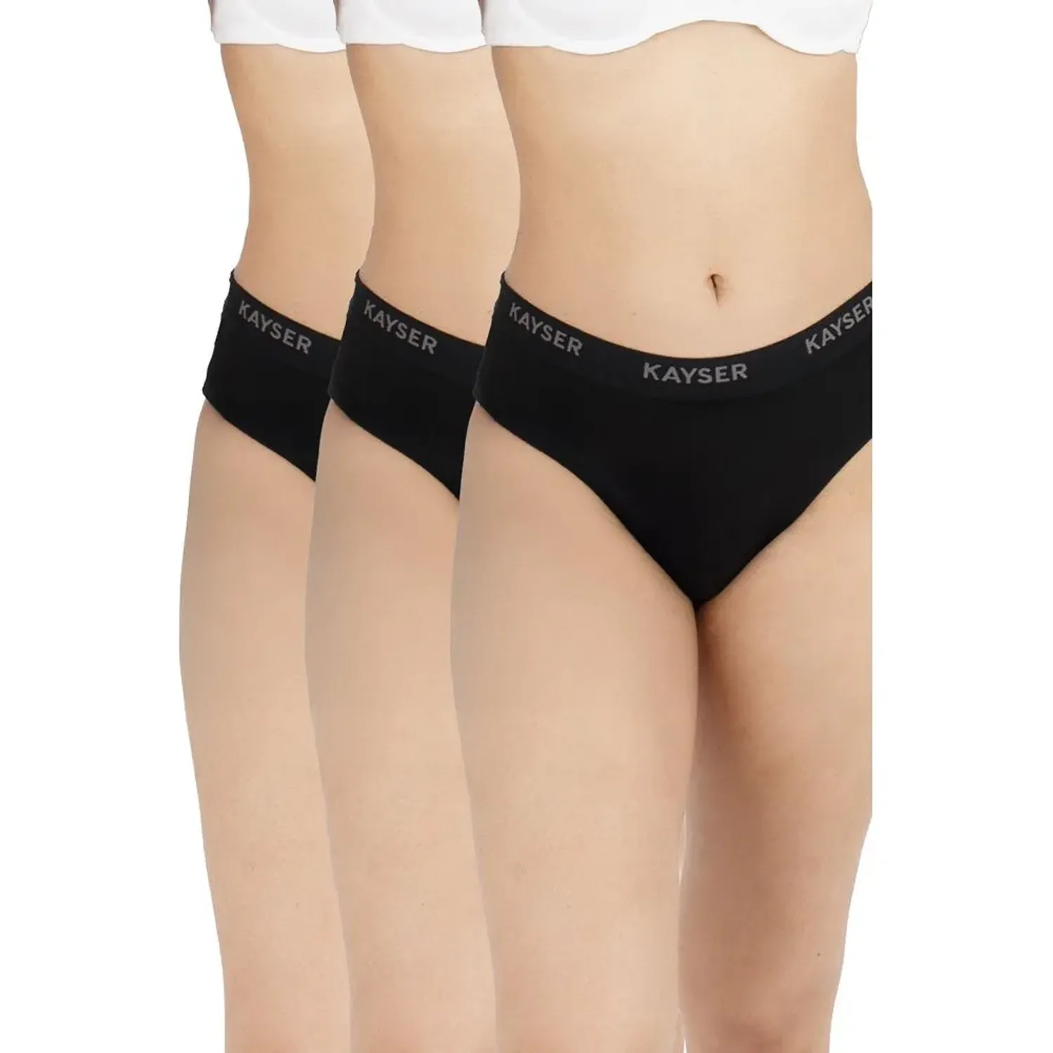 Tripack Kayser Calzones Bikini Mujer color negro | Platanitos