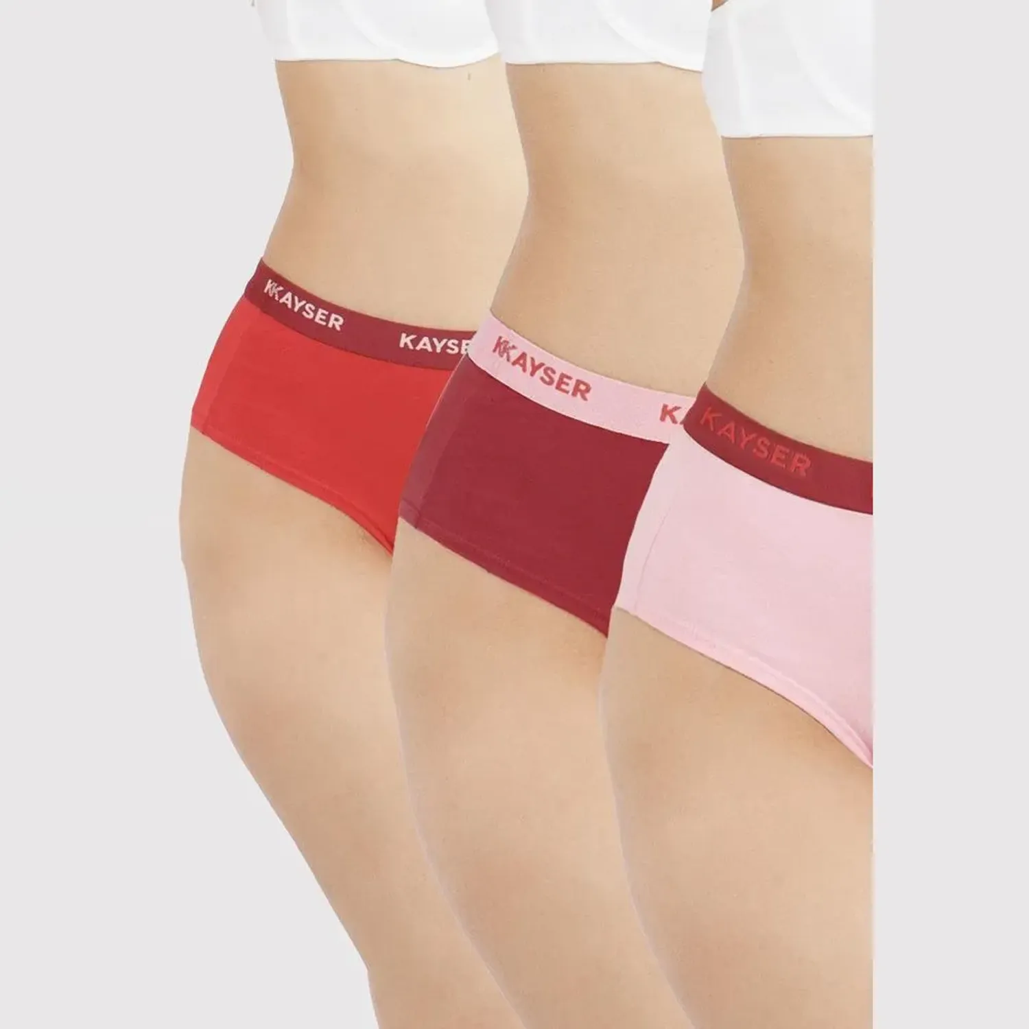 Tripack Kayser Calzones Hipster Mujer color rosado | Platanitos