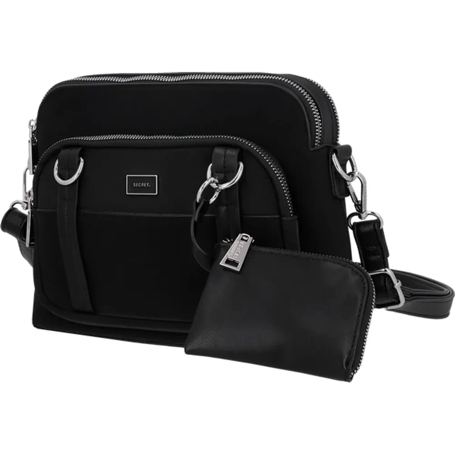 Cartera Secret Mujer Burgos Pequeña color negro | Platanitos