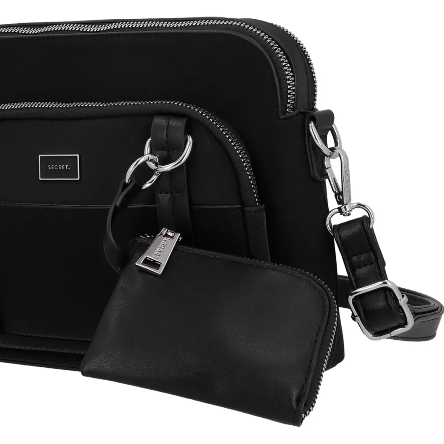 Cartera Secret Mujer Burgos Pequeña color negro | Platanitos