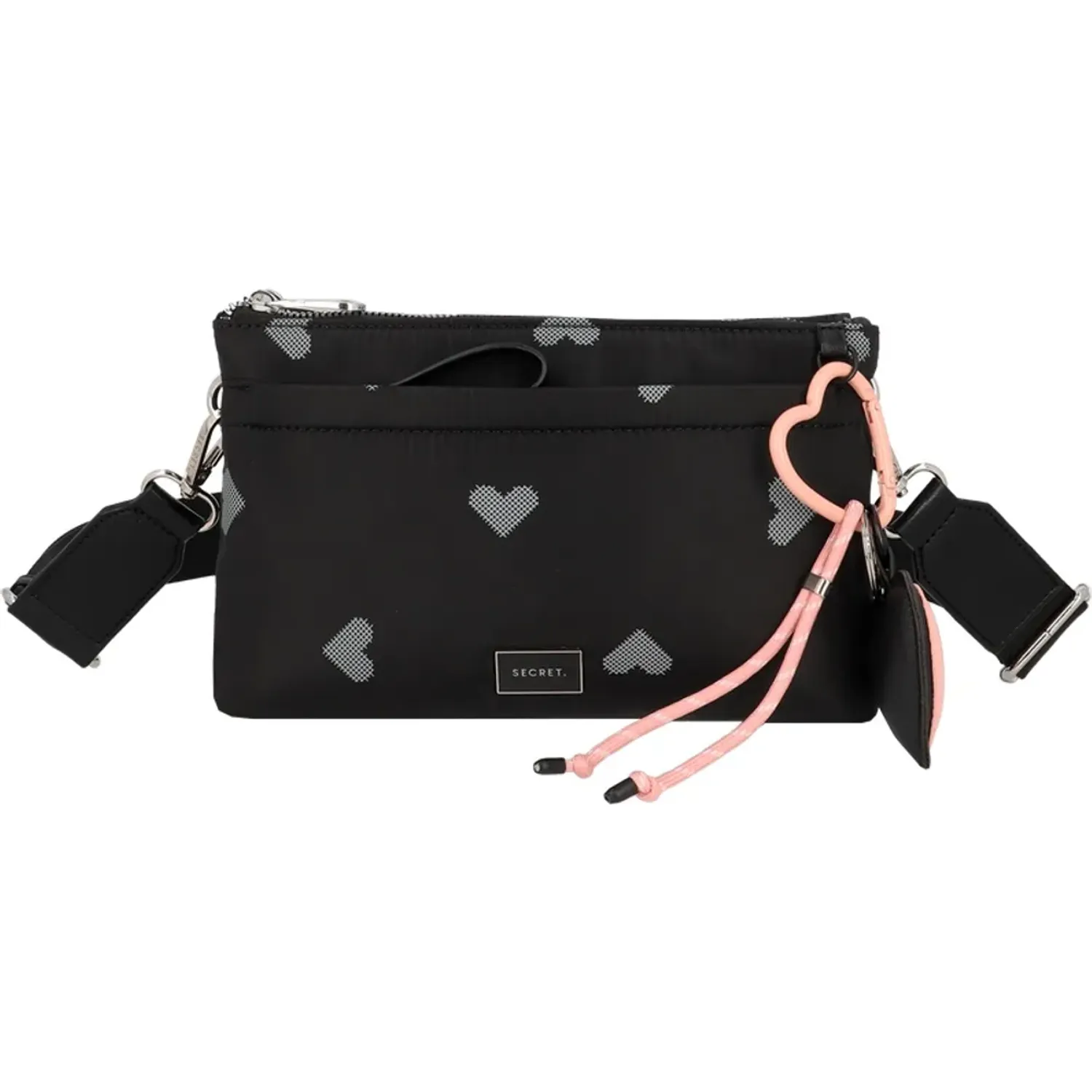 Cartera Secret Mujer Love Pequeña color negro | Platanitos