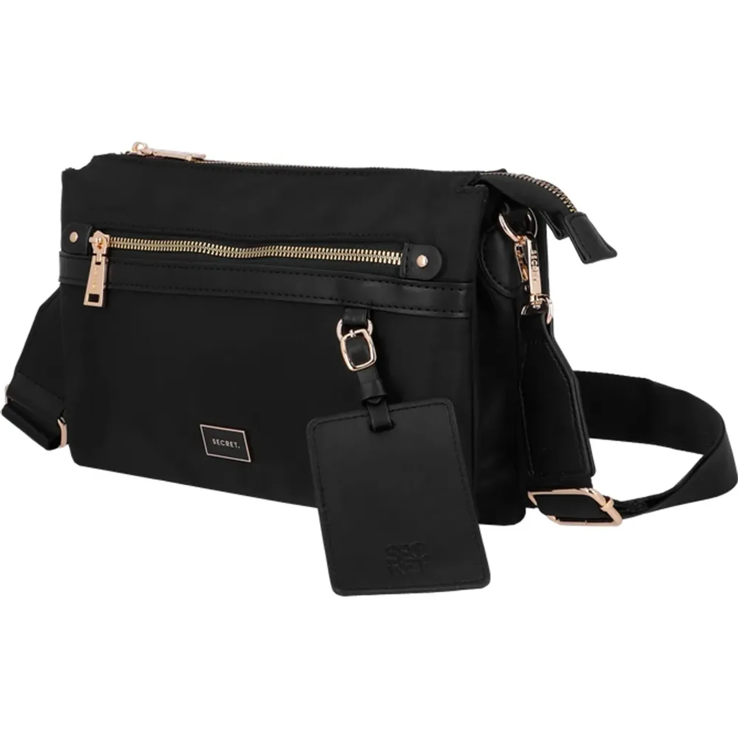 Cartera Secret Mujer Lucerna Mediana color negro | Platanitos