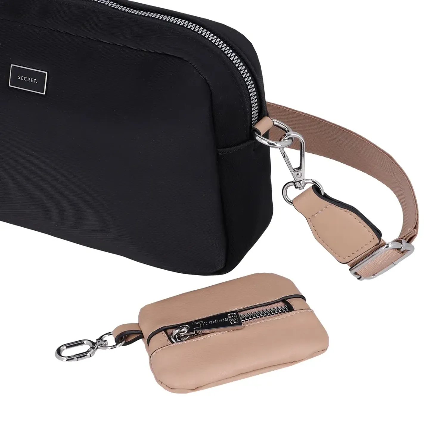 Cartera Secret Mujer Orlando Pequeña color negro | Platanitos