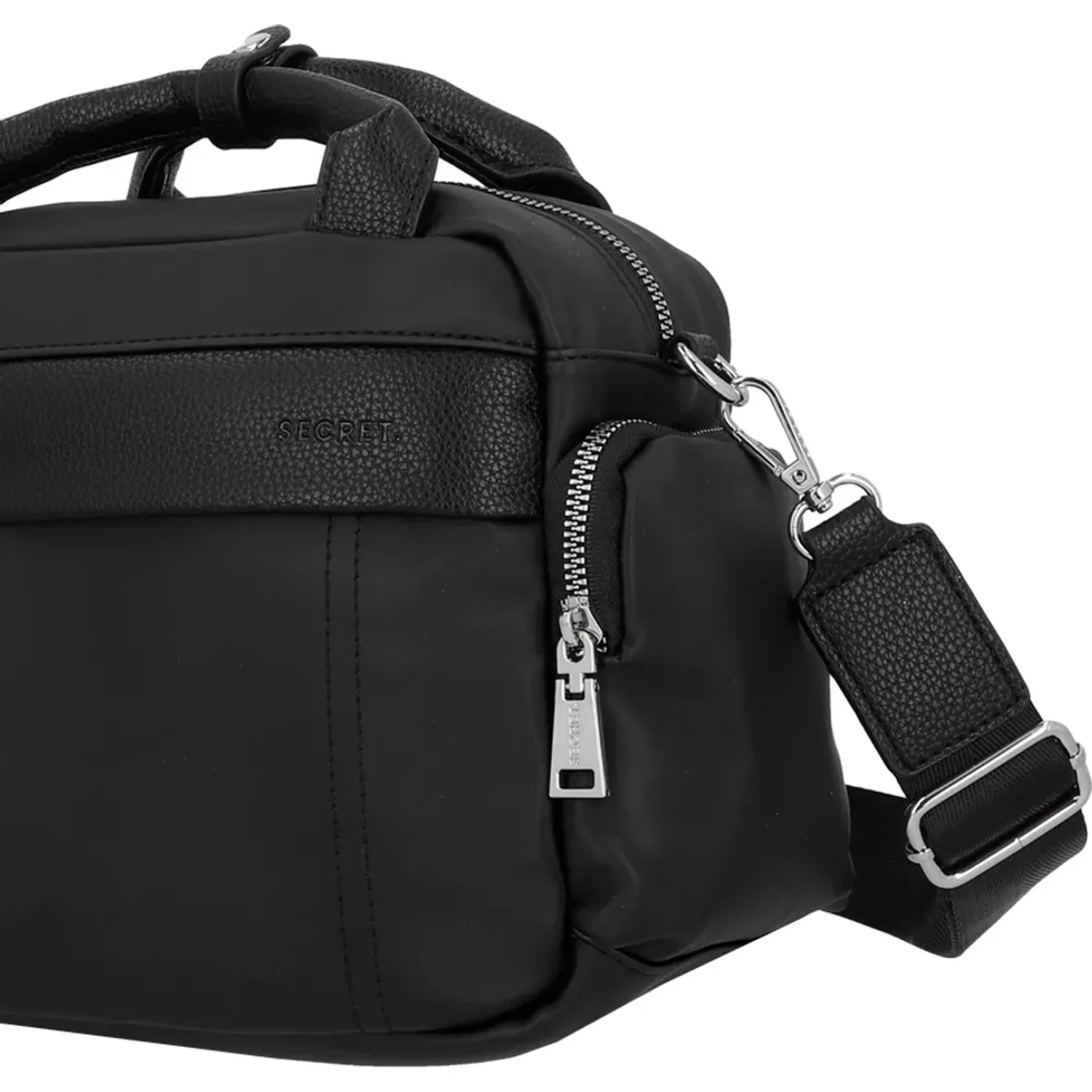 Secret Cartera Secret Mujer Oxford Pequeña color negro | Platanitos