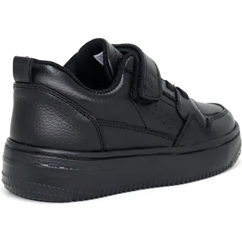 PAR&SS KIDS Zapatilla Escolar De Cuero Unisex Niños Ja26-Cg916n-N