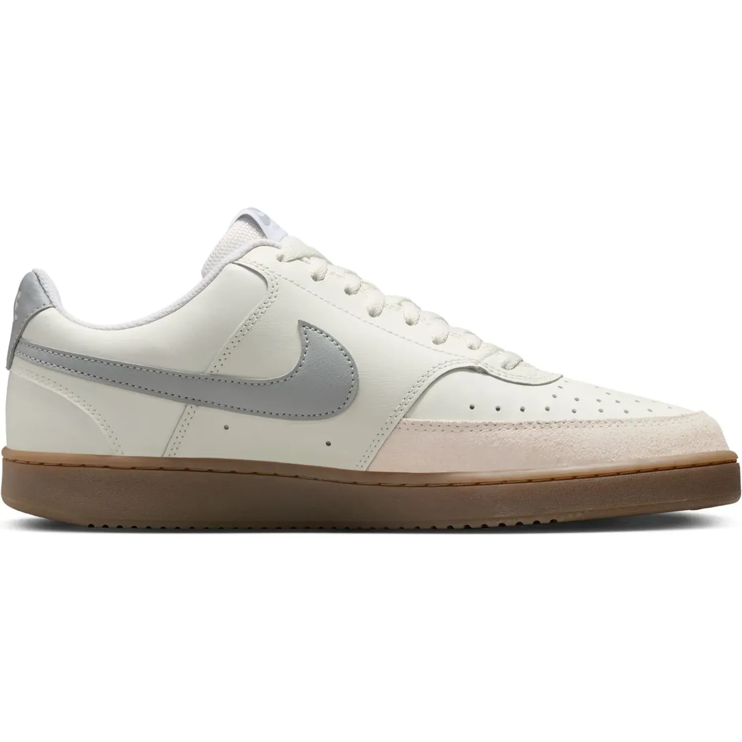 Zapatillas Nike Urbanas Hombre Court Vision Low Sail color blanco / gris | Platanitos