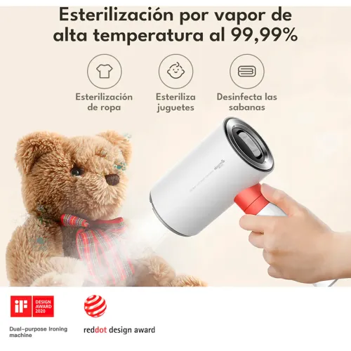 DEERMA Plancha Y Vaporizador Dem-Hs200 Portatil Base De Aluminio