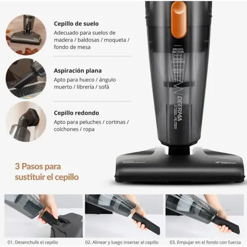 DEERMA Aspiradora 2 En 1 Multifuncional Dx115c