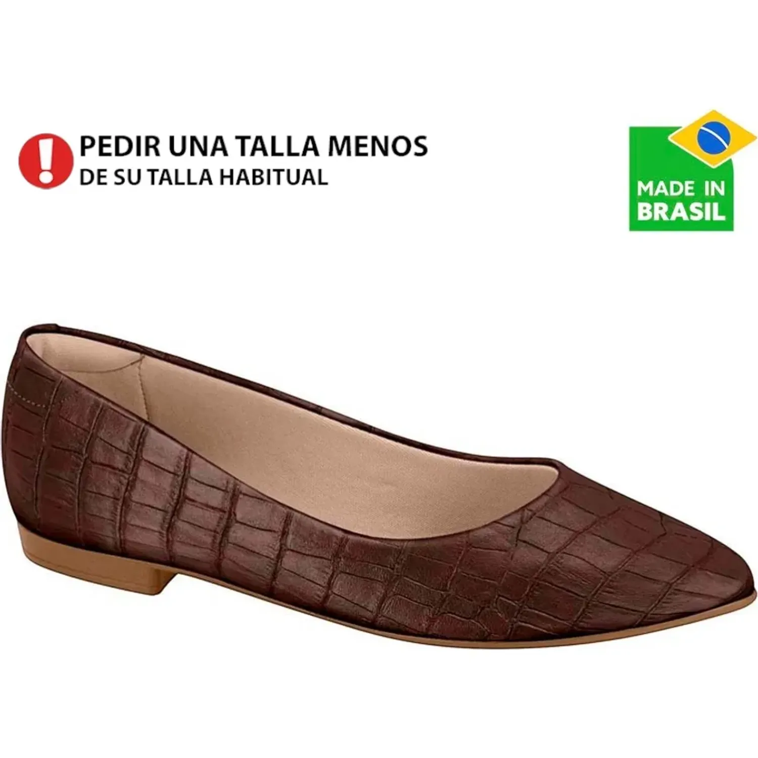 Ballerina Beira Rio Mujer 4136.1002 color chocolate | Platanitos