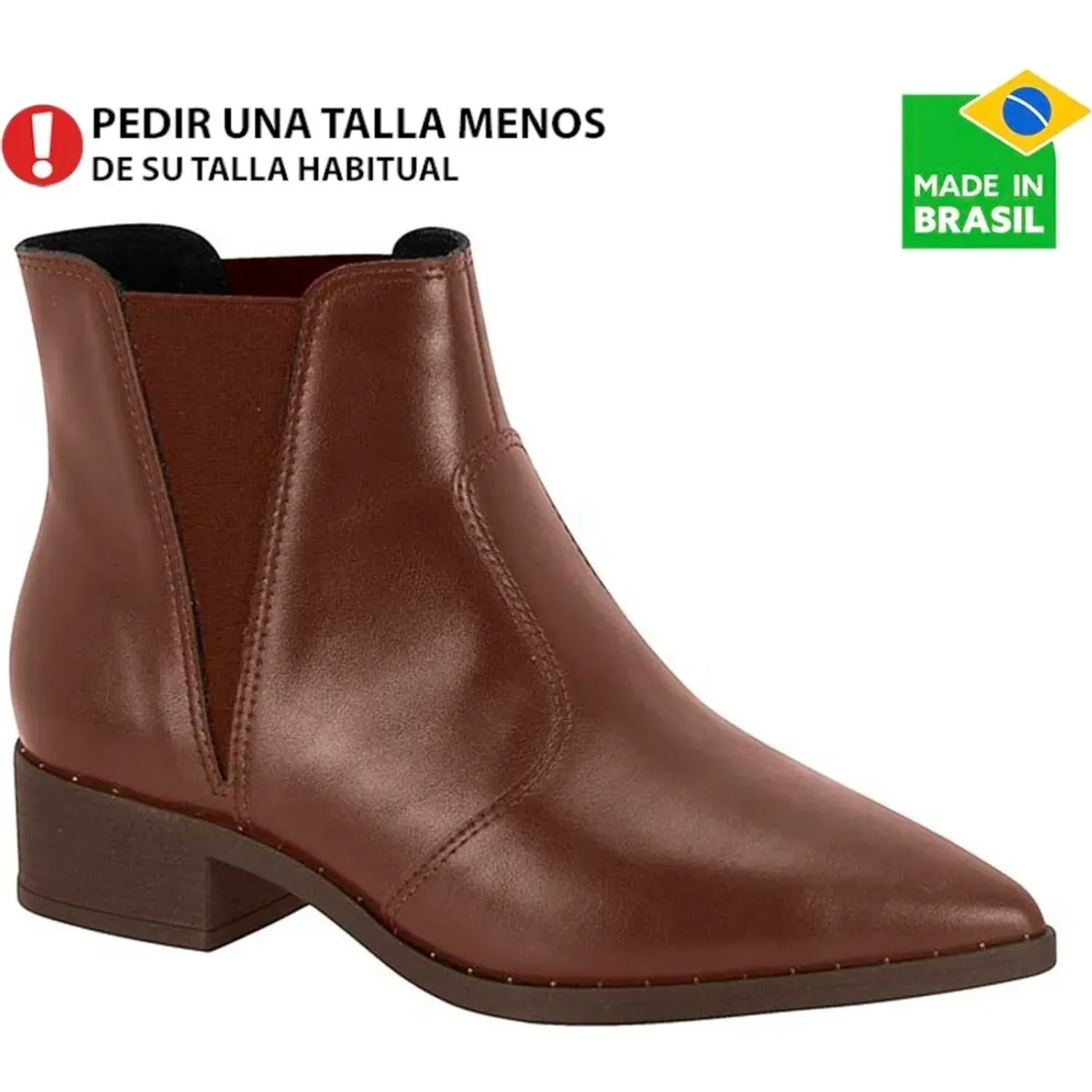 Botin Beira Rio Vestir Mujer 9091.200. color café | Platanitos