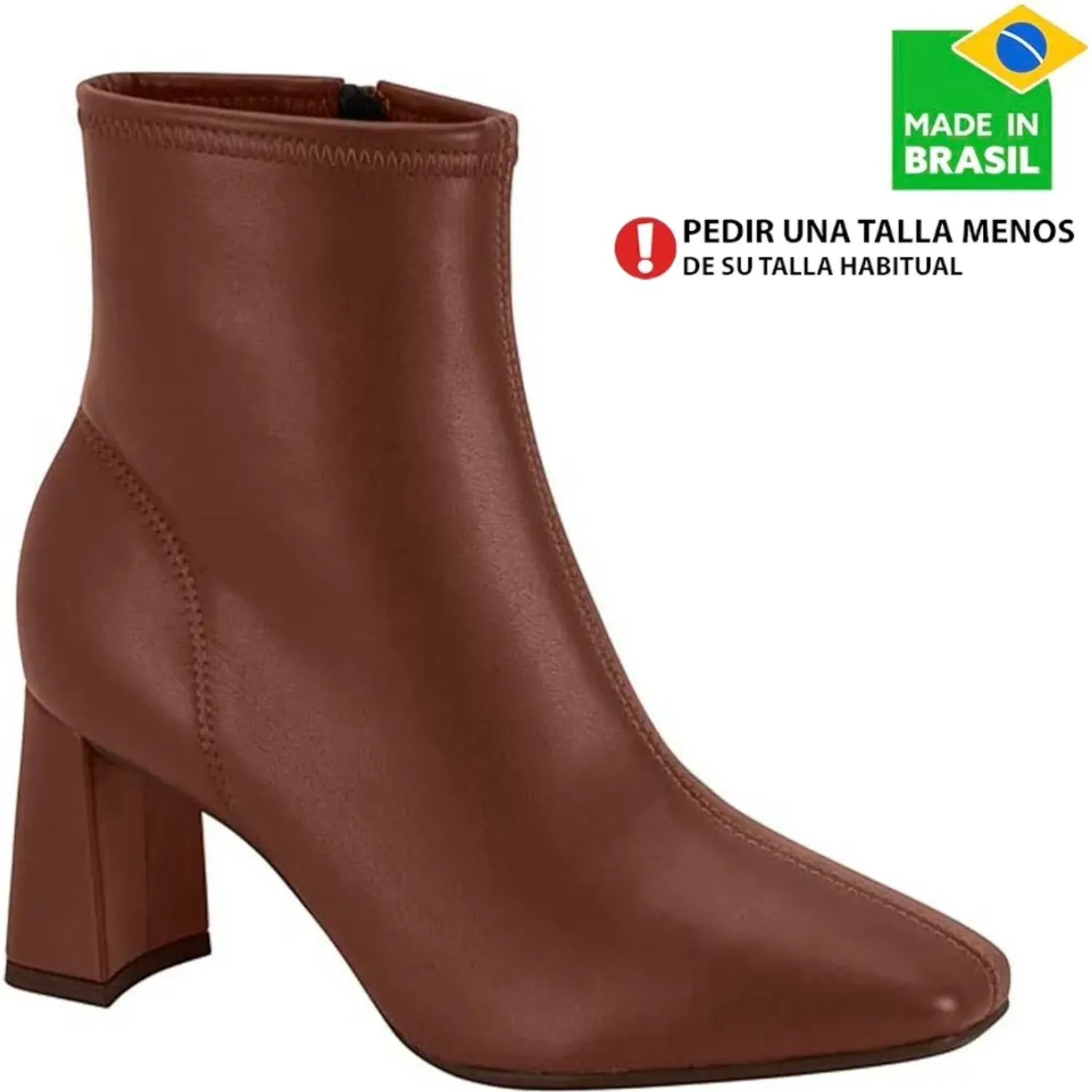 Botin Beira Rio Vestir Mujer 9092.100. color café | Platanitos