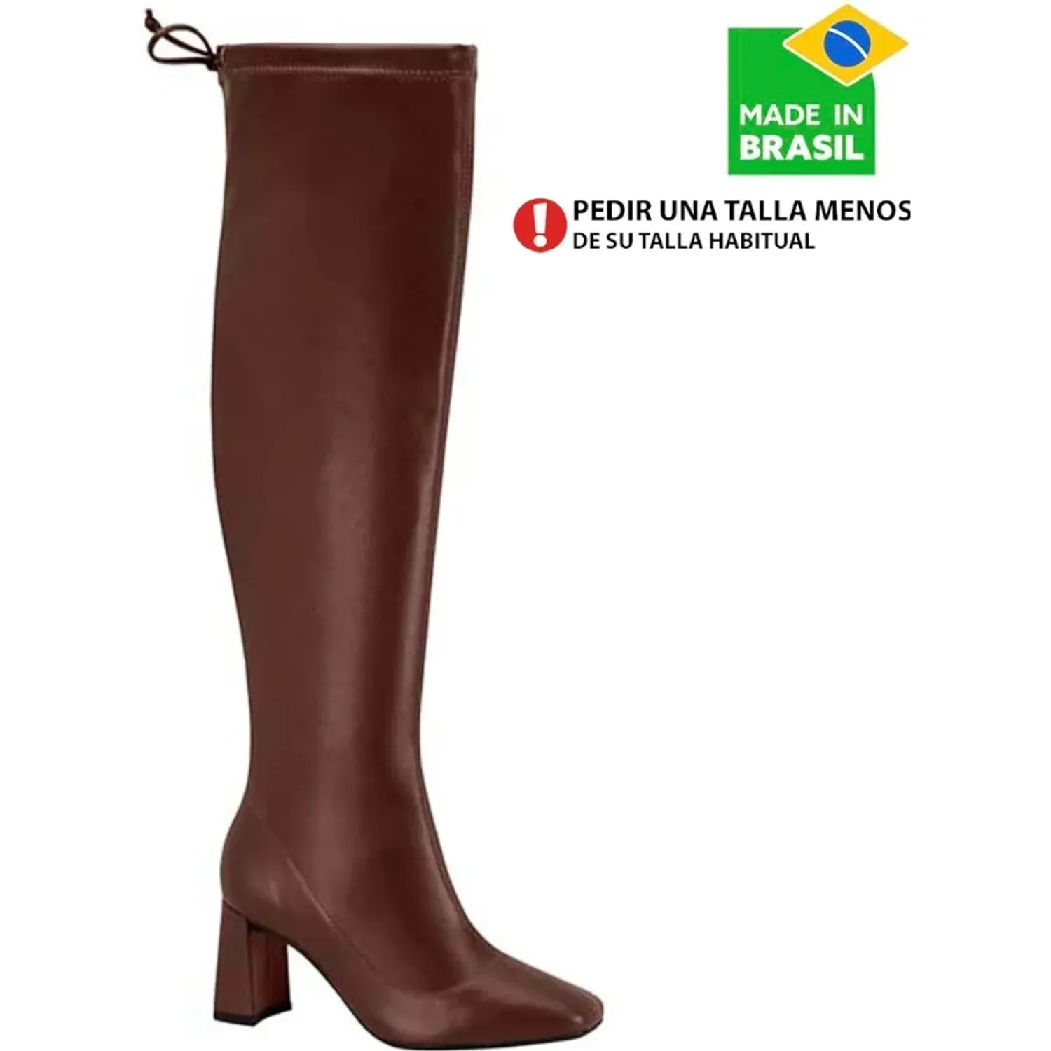 Bota Beira Rio Vestir A La Rodilla Mujer 9092.102. color chocolate | Platanitos
