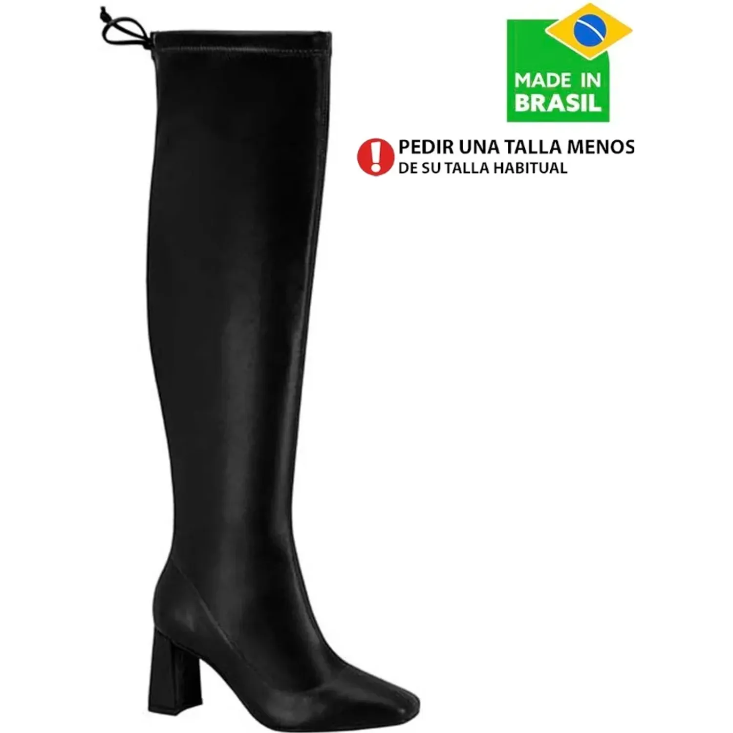 Bota Beira Rio Vestir A La Rodilla Mujer 9092.102. color negro | Platanitos
