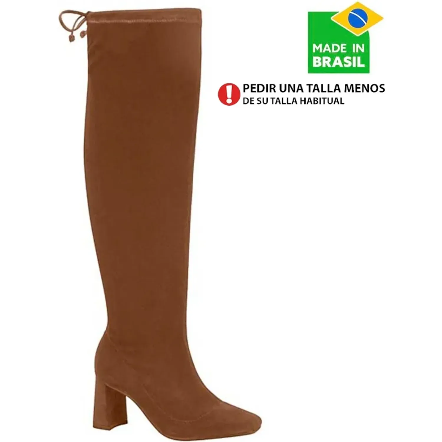 Bota Beira Rio Vestir A La Rodilla Mujer 9092.102. color camel | Platanitos
