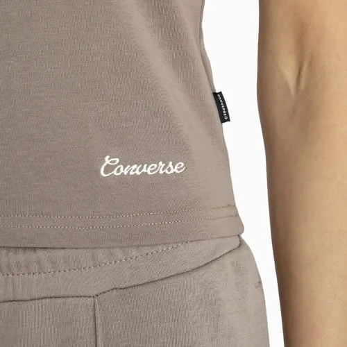 Converse Polo Manga Corta Deportivo Mujer Crop Valentine Heart