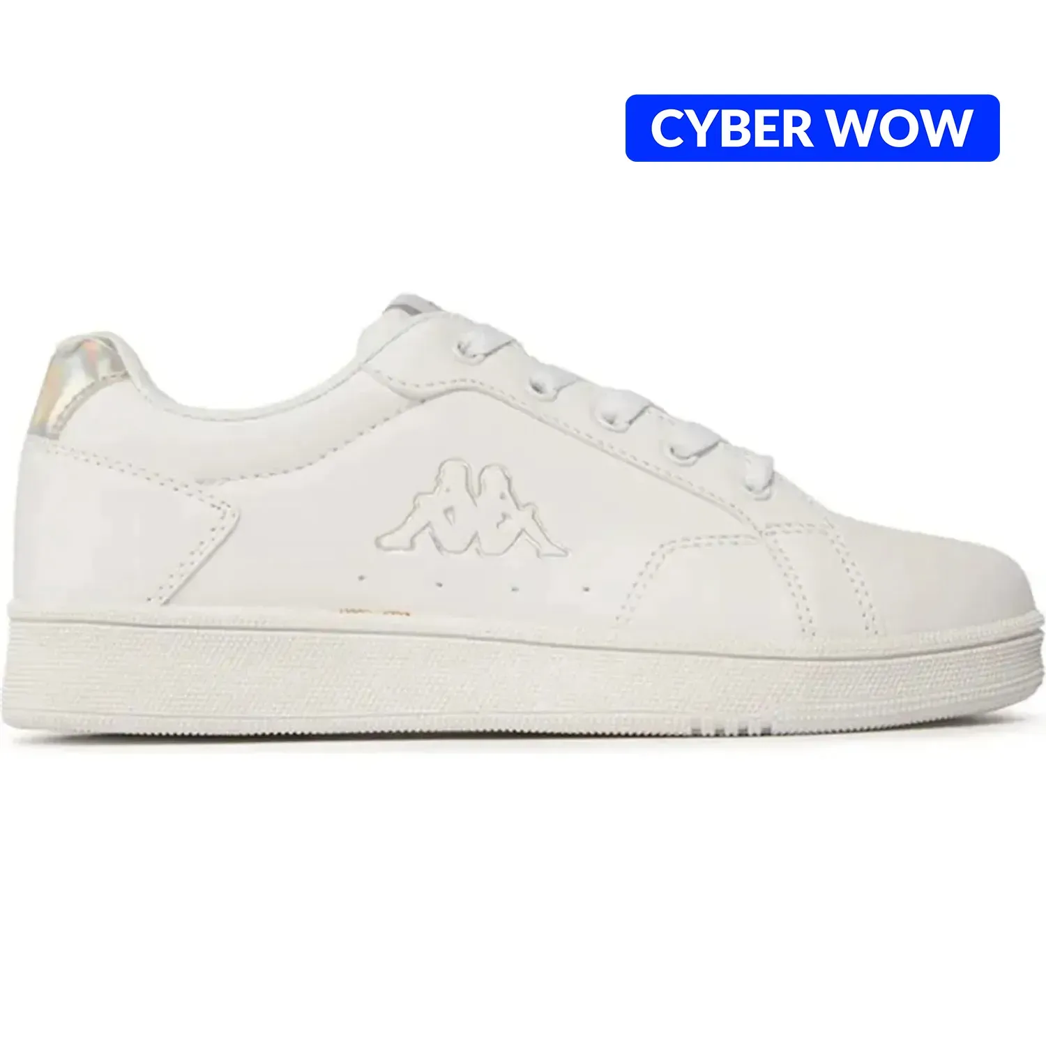 Zapatilla Kappa Escolar Juvenil Logo Delvis color blanco | Platanitos
