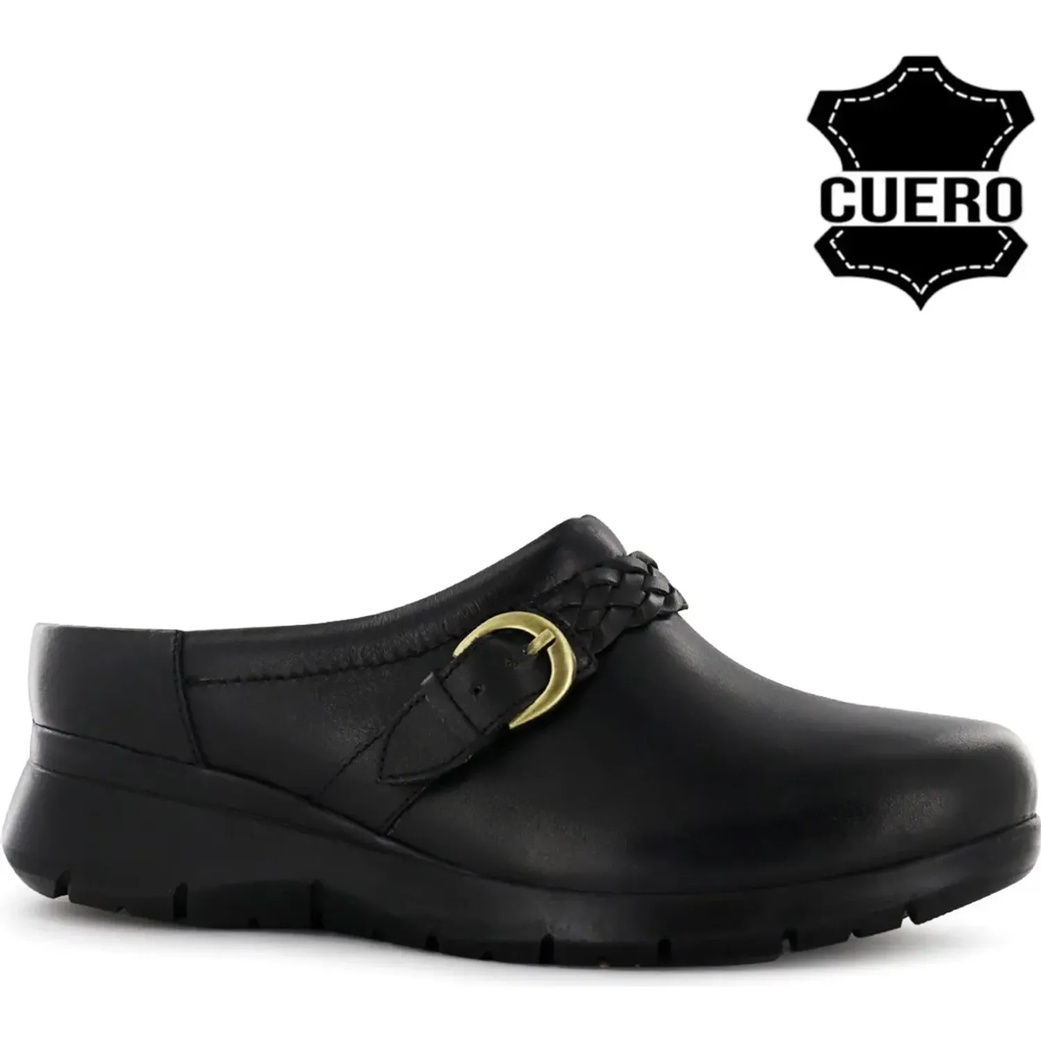 Zueco Ecco Confort Mujer Astor16 color negro | Platanitos