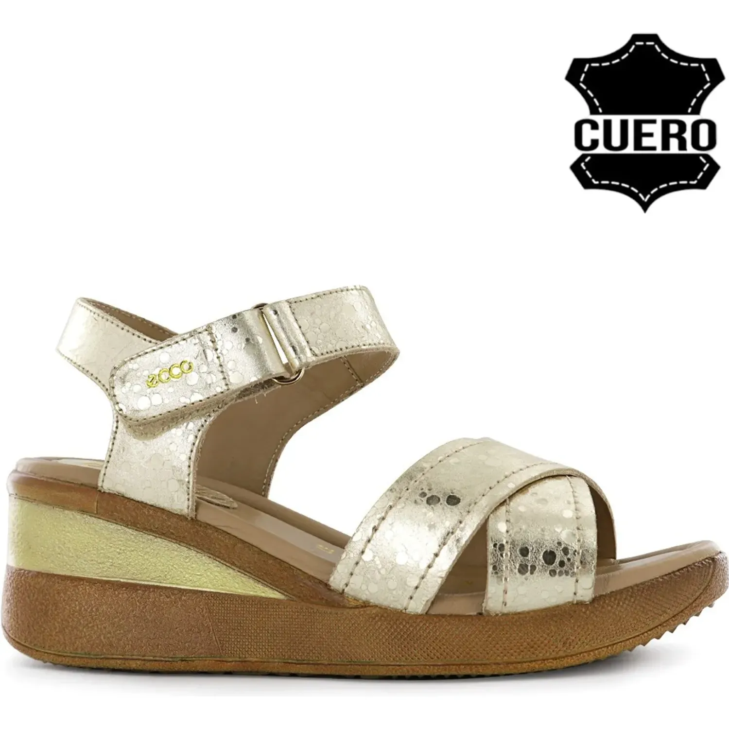 Sandalia Ecco Confort Mujer Winona14 color dorado | Platanitos